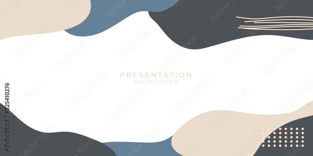 Memphis style abstract shapes with geometric liquid and wave. Brown grey white green vintage texture made of shapes for minimalistic presentation background. Memphis style abstract shapes with geometric liquid and wave. Brown grey white green vintage texture made of shapes for minimalistic presentation background.