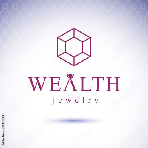 Vector shining gemstone des...