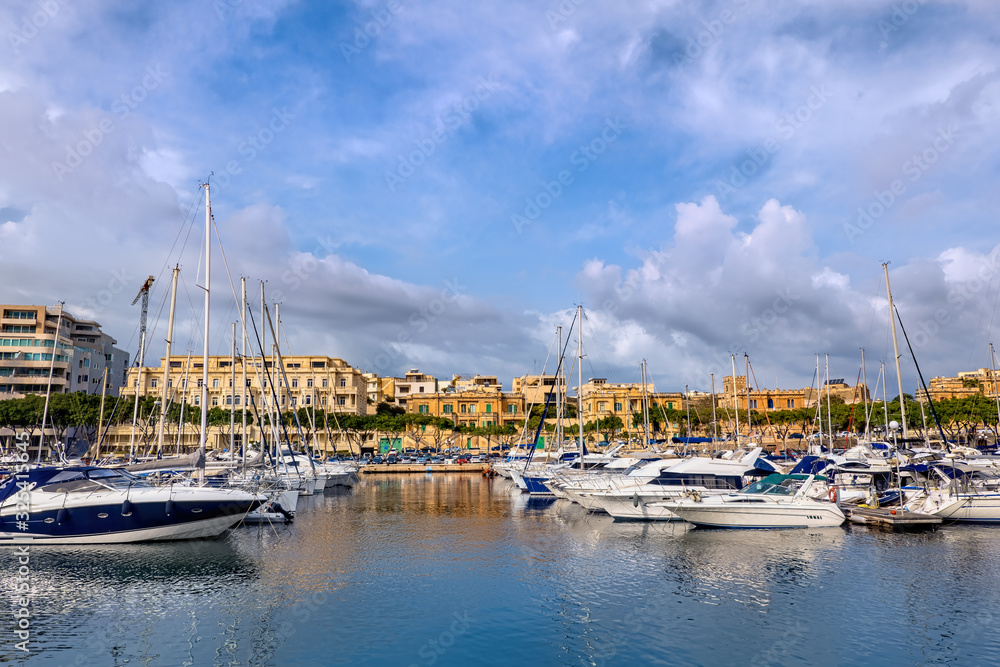 Ta Xbiex Town And Marina In Malta