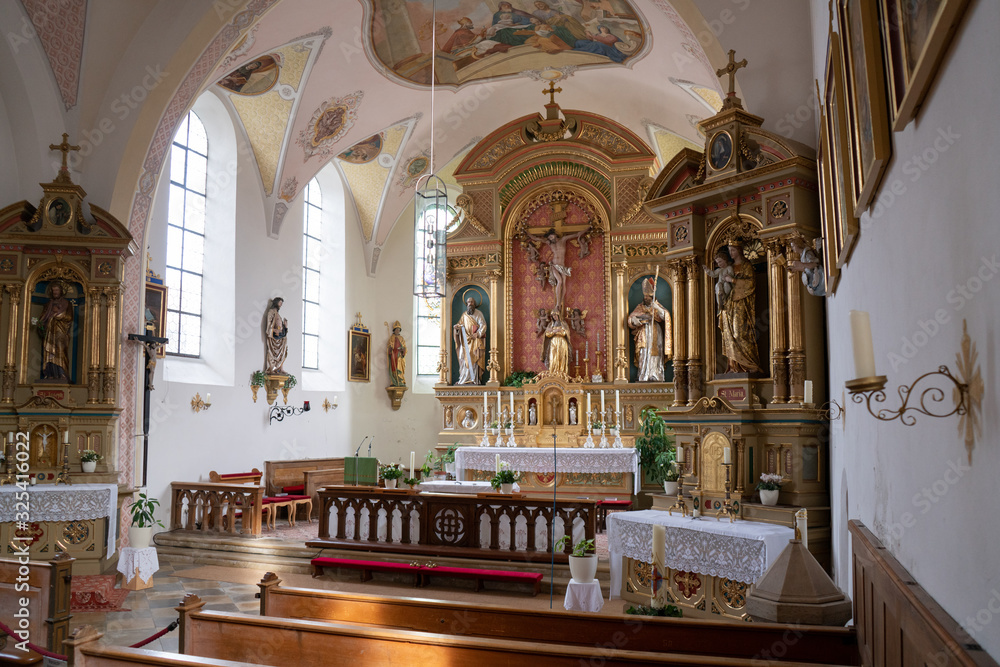 Inside a bavarian church