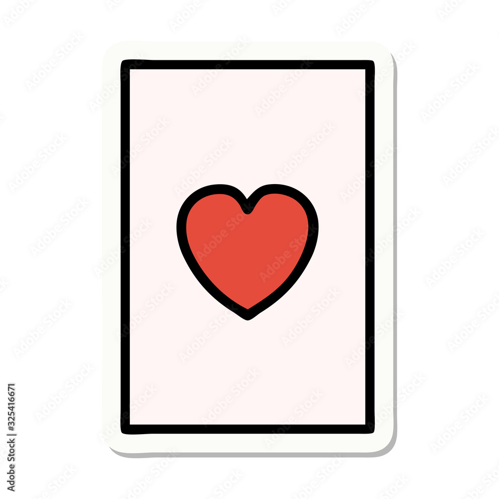 tattoo style sticker of the ace of hearts tattoo style sticker of the ace of hearts
