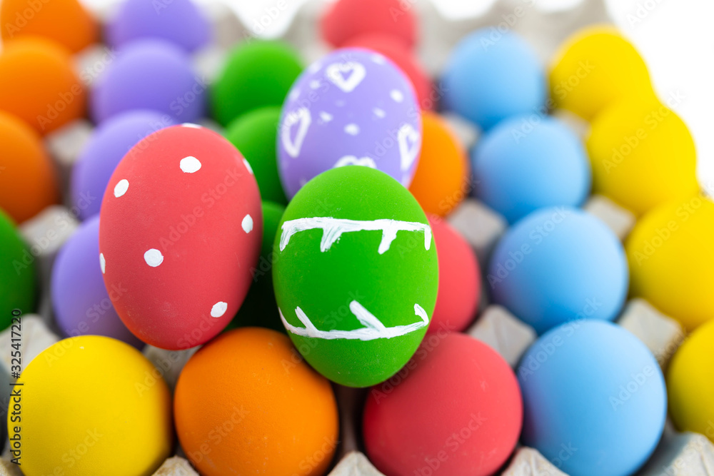 Colorful Easter eggs background. Colorful Easter eggs background.
