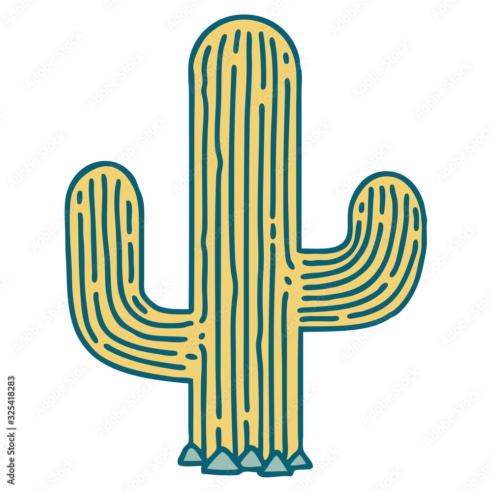 tattoo style icon of a cactus tattoo style icon of a cactus
