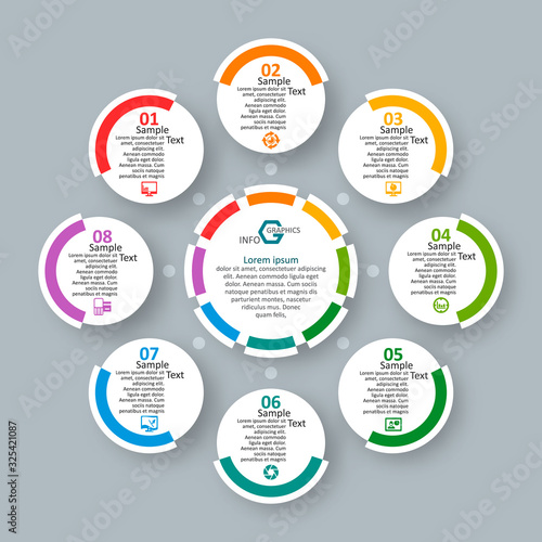 Abstract 3D Paper Infographics. Business template .Vector illustration