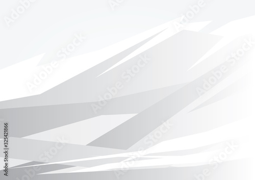 Abstract grayscale irregular wing shape background. Vector illustration.