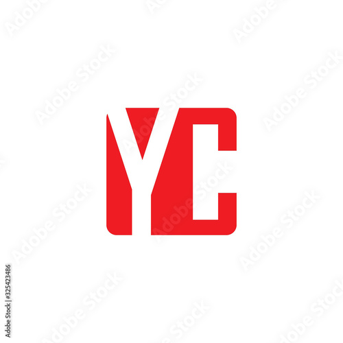 Initial letter yc or cy logo vector design template photo