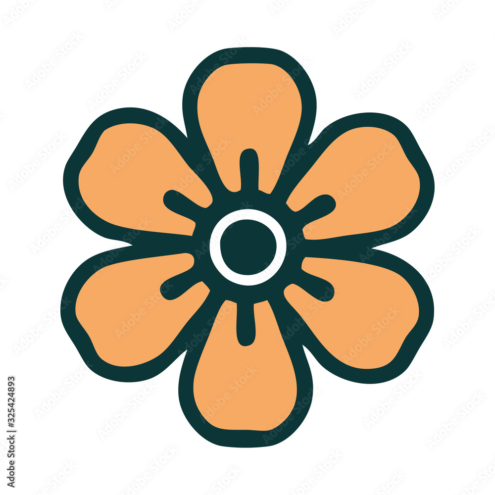 tattoo style icon of a flower tattoo style icon of a flower
