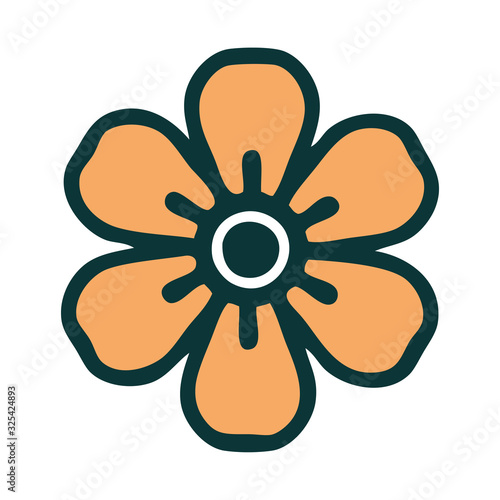 tattoo style icon of a flower