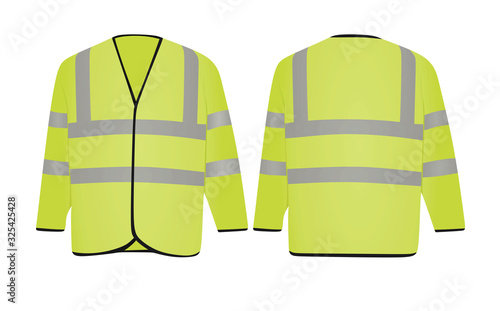 Yellow safety jacket. vector illustration