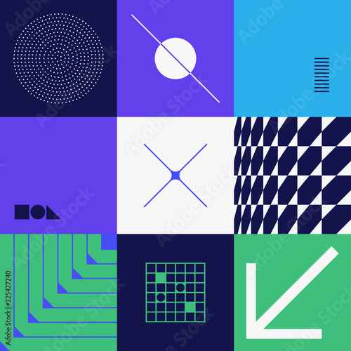 Techno Abstract Vector Pattern Design