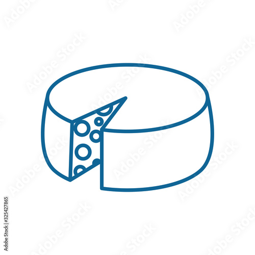 Isolated cheese food line style icon vector design