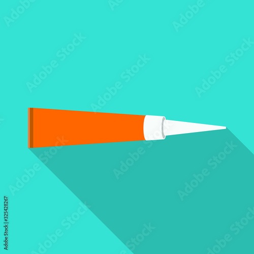 Vector design of tube and chemical sign. Web element of tube and super stock vector illustration.