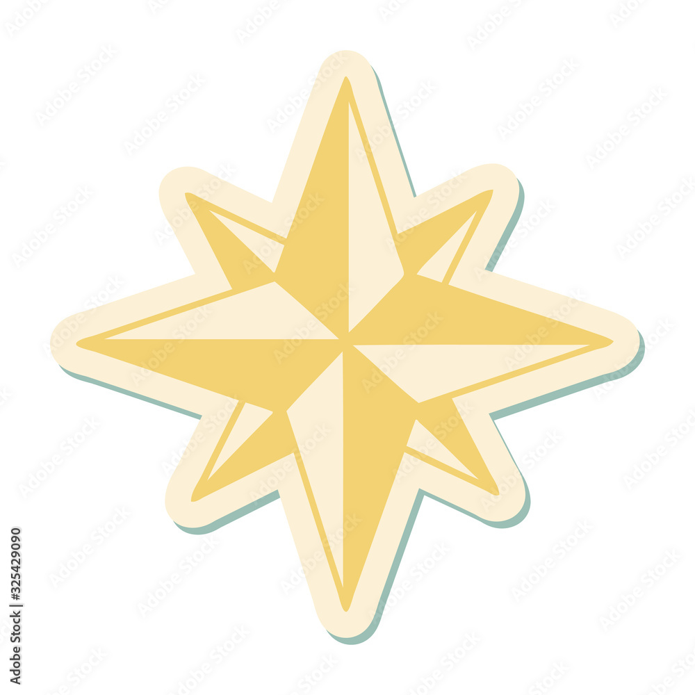 Obraz premium tattoo style sticker of a star