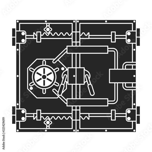 Door of storage vector icon.Black vector icon isolated on white background door of storage .