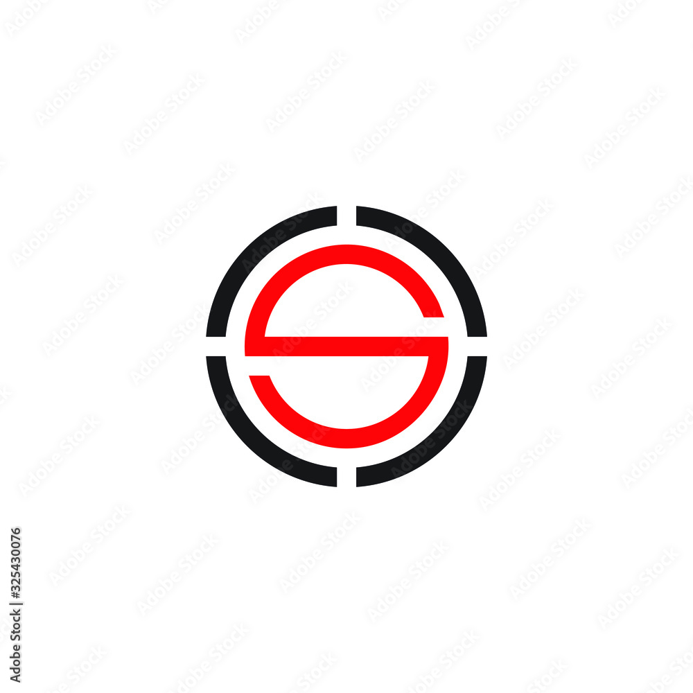 Letter s vector logo or icon with circle shape Letter s vector logo or icon with circle shape