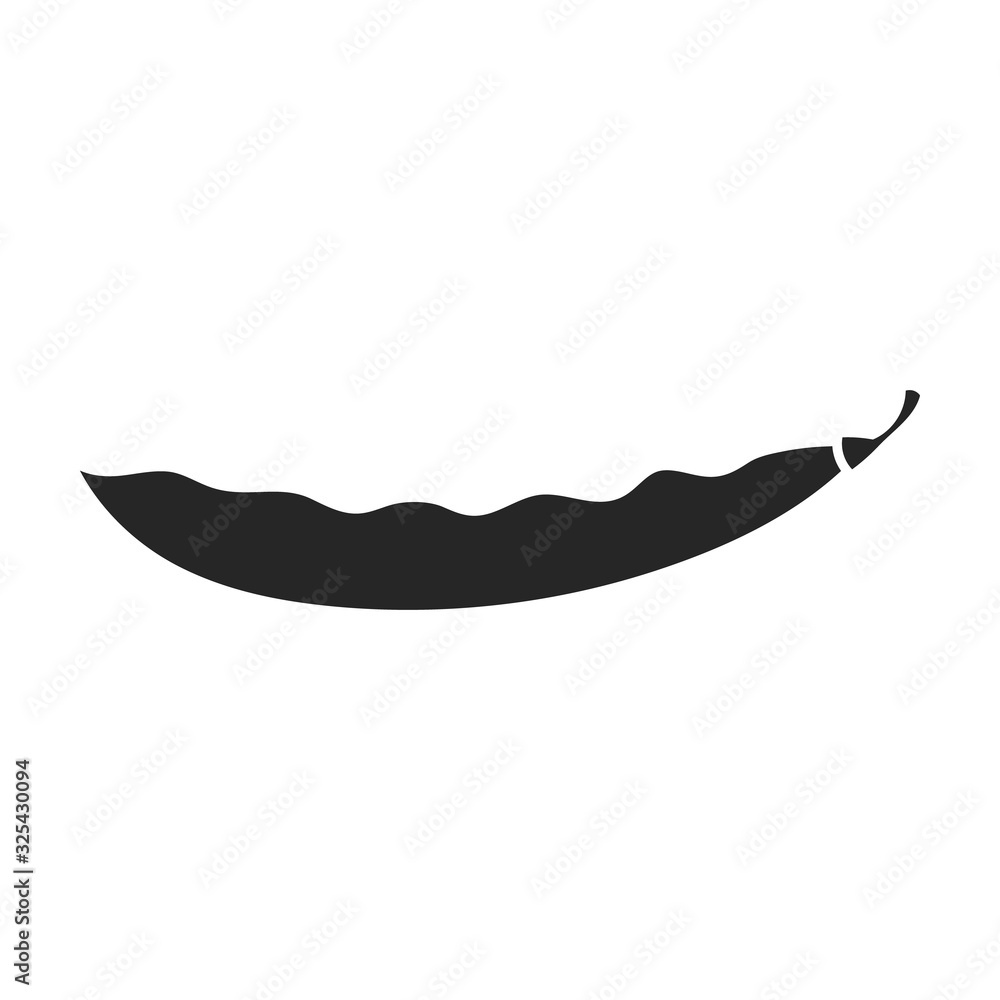 Bean of pod vector icon.Black vector icon isolated on white background bean of pod. Bean of pod vector icon.Black vector icon isolated on white background bean of pod.