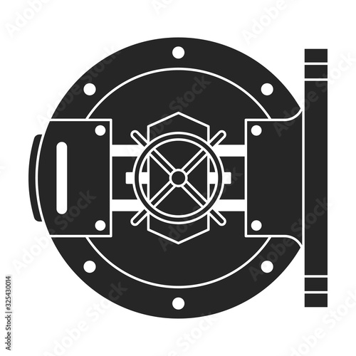 Safety door vector icon.Black vector icon isolated on white background safety door .