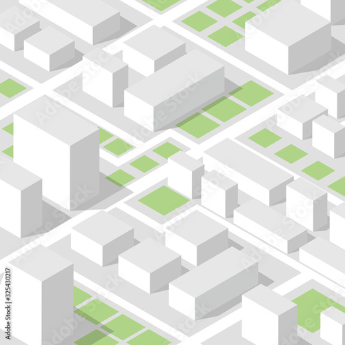 Isometric city map concept