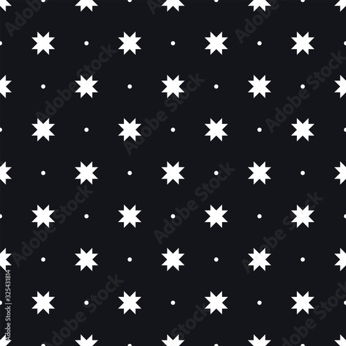 Repeatable pattern with star figures and dots