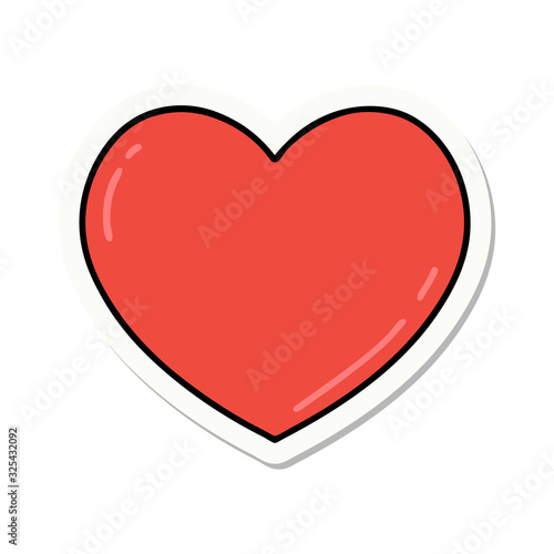 tattoo style sticker of a heart