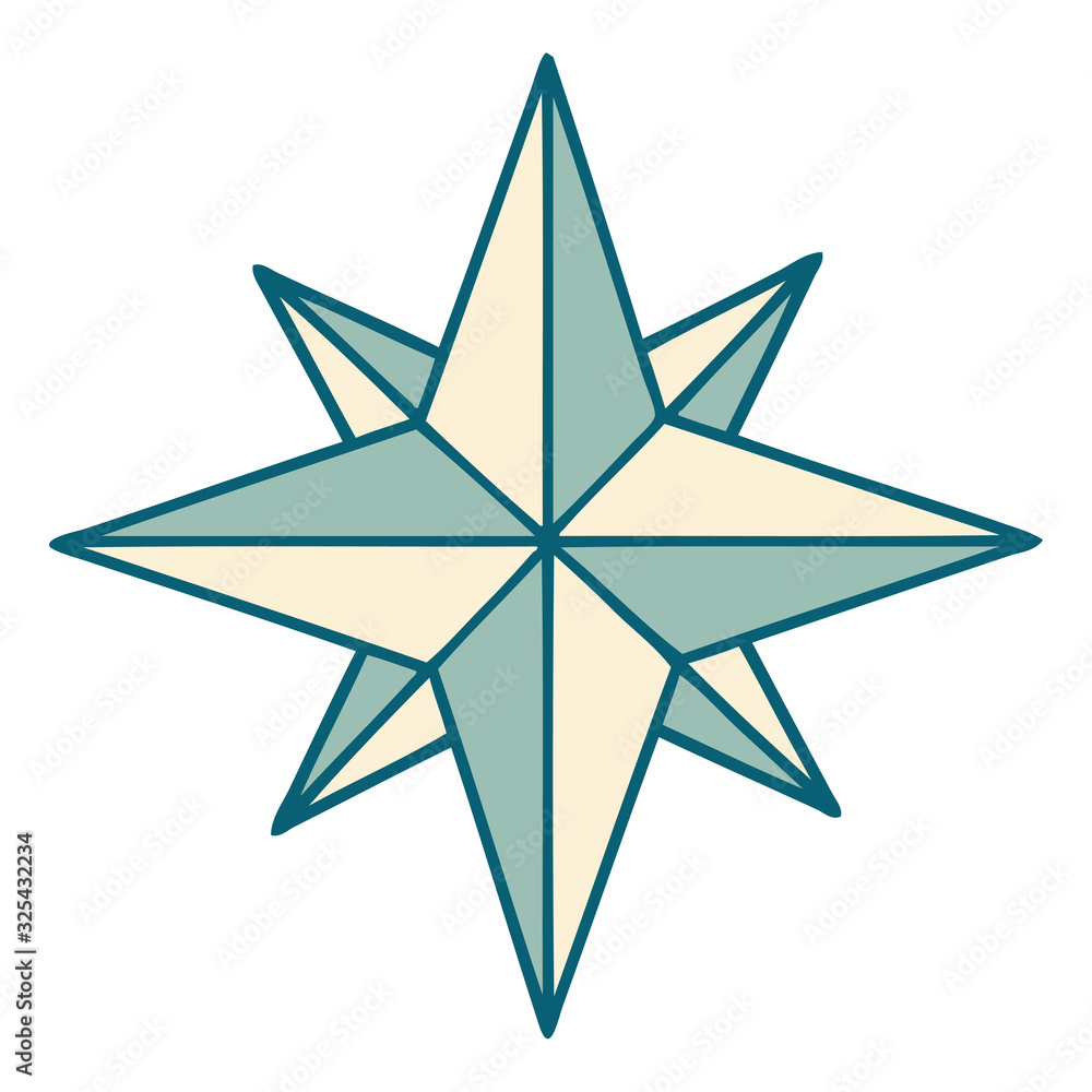 tattoo style icon of a star tattoo style icon of a star