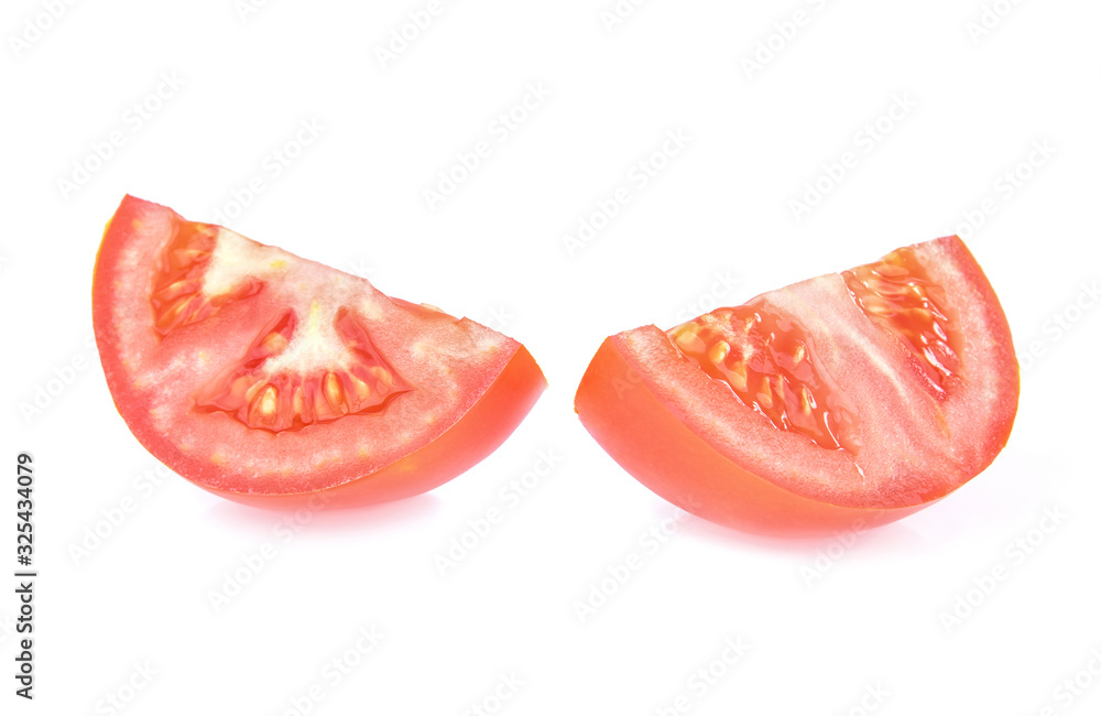 Tomato slice isolated on white background Tomato slice isolated on white background