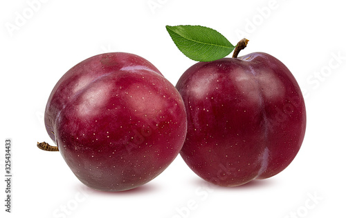 plum on a white background photo