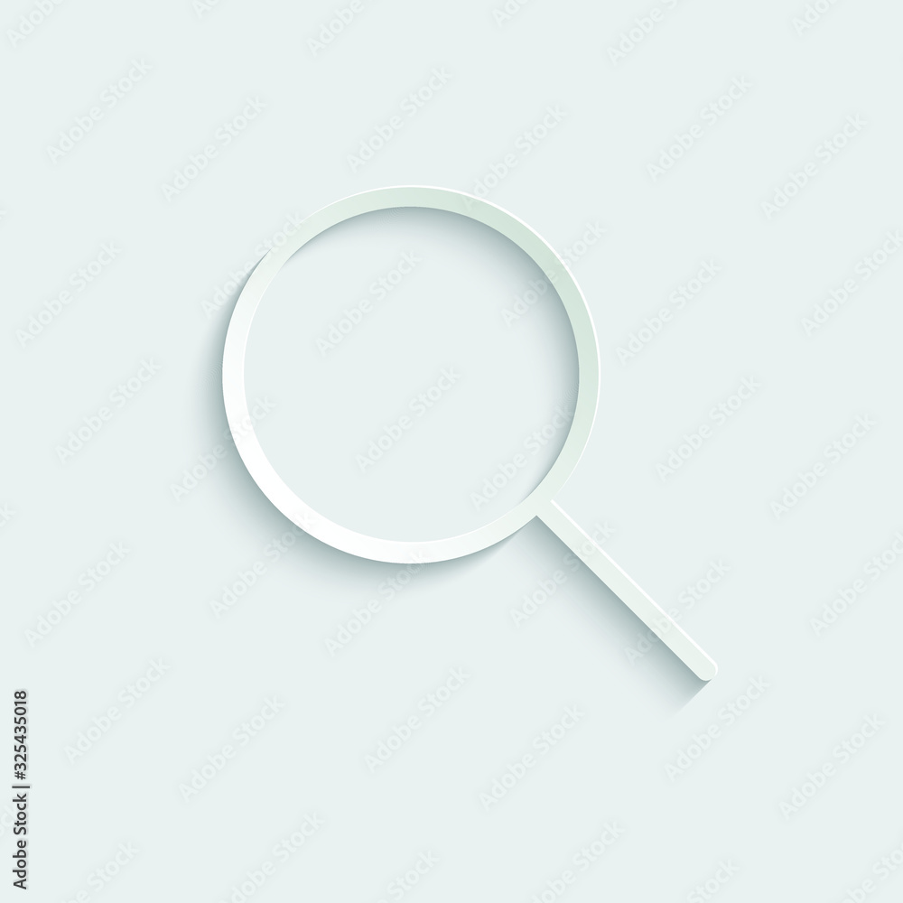 paper Search Icon vector. line style paper Search Icon vector. line style