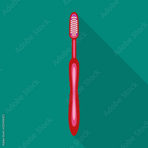 Toothbrush vector icon.Flat vector icon isolated on white background toothbrush .