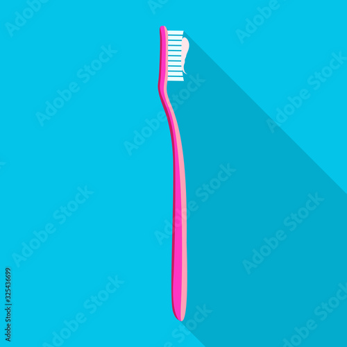 Dental brush vector icon.Flat vector icon isolated on white background dental brush.