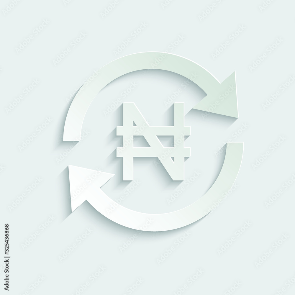 paper Vector icon Nigerian Naira . Exchange of Nigerian Naira currency. Nigerian Naira icon. paper Vector icon Nigerian Naira . Exchange of Nigerian Naira currency. Nigerian Naira icon.