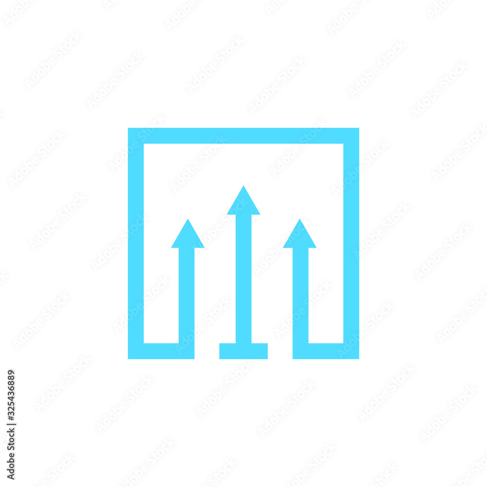 Rectangle arrow logo. Three arrow logo on white background Rectangle arrow logo. Three arrow logo on white background