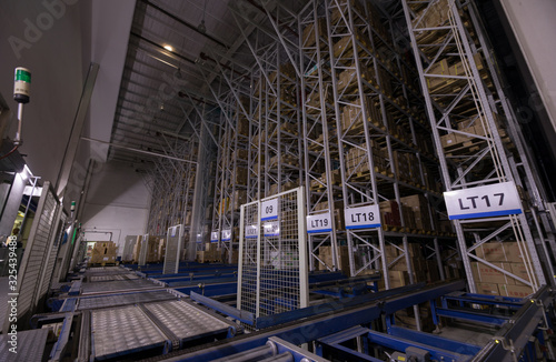 BEIJING, CHINA - JUNE 03, 2019: Modern automation of warehouse production in China.