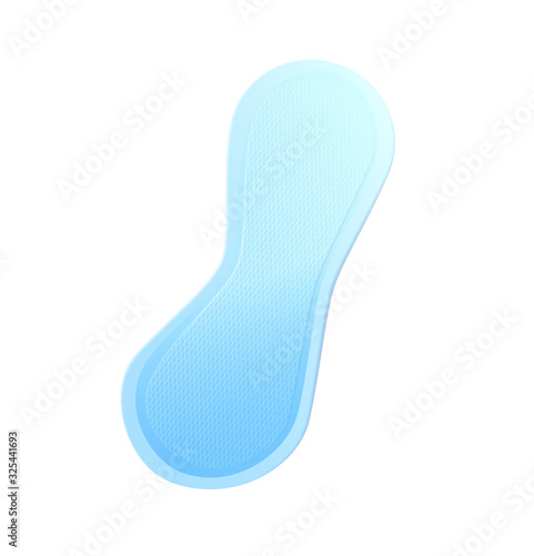 Realistic 3d Vector Feminine Super Thin Sanitary Towel or Daily Pad Isolated on Empty Copy Space. Advertisement for Hygiene Natural Products Everyday Use. Comfort and Protection Illustration