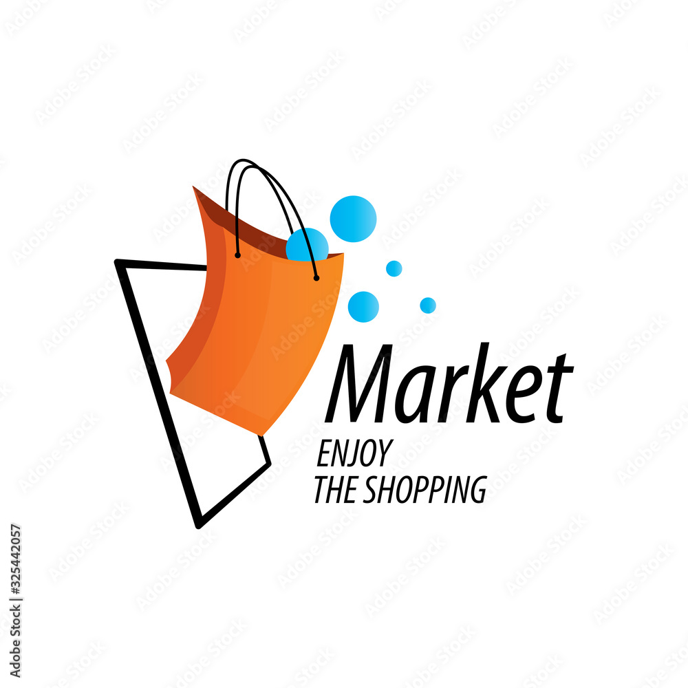 vector logo burgundy shopping bag