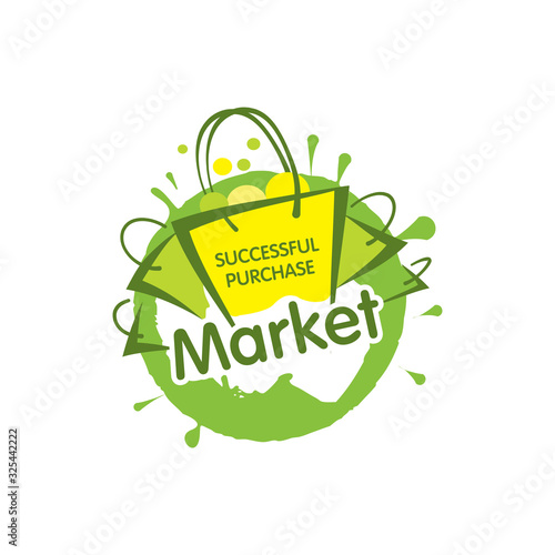 vector logo burgundy shopping bag