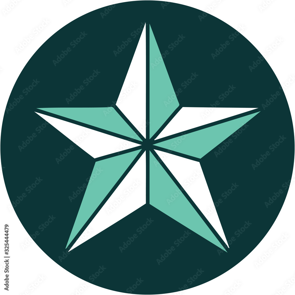 tattoo style icon of a star tattoo style icon of a star
