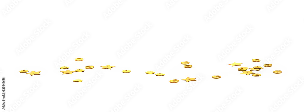 Scattered golden sequines Scattered golden sequines