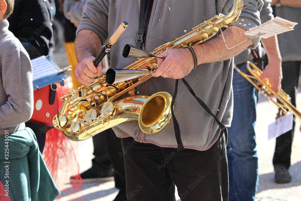 Naklejka premium saxophone