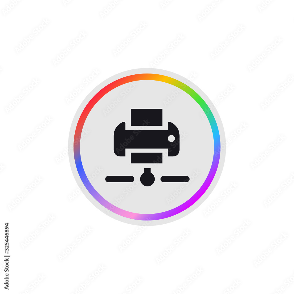 Share Printer - Modern App Button Share Printer - Modern App Button