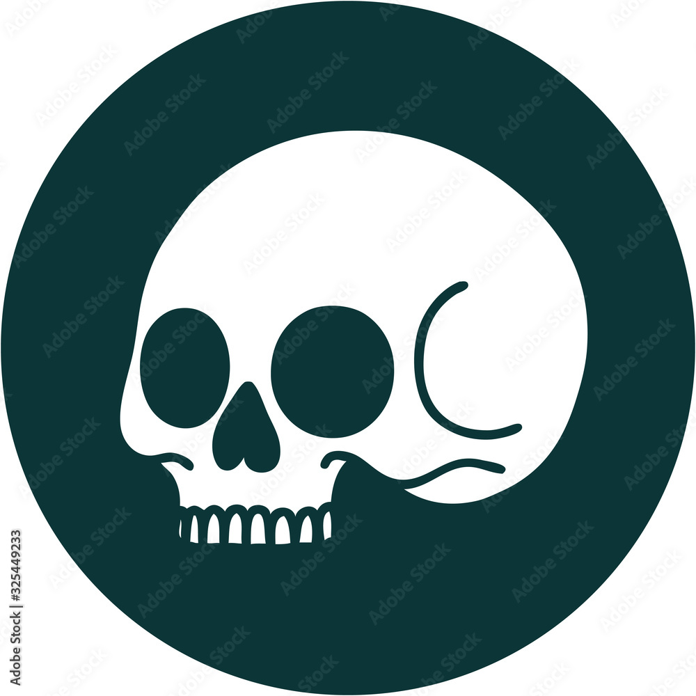 Fototapeta premium tattoo style icon of a skull