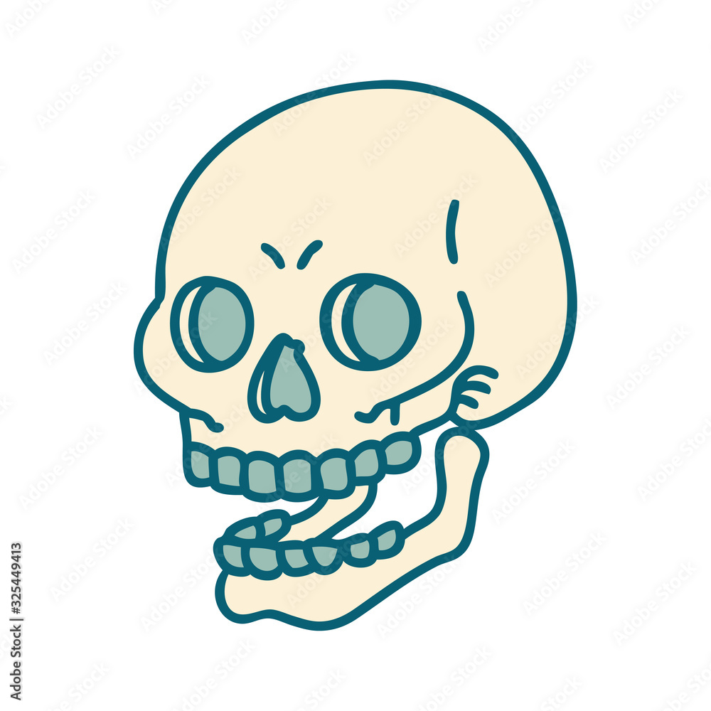 tattoo style icon of a skull tattoo style icon of a skull
