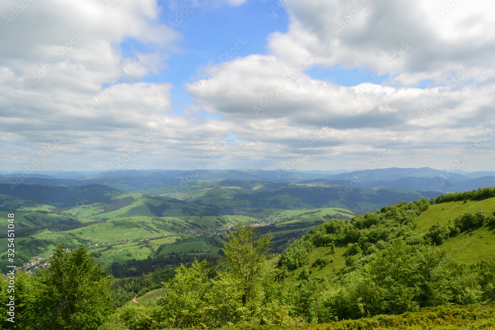 view of the Carpathian mountains on a sunny summer day, Carpathians, Ukraine view of the Carpathian mountains on a sunny summer day, Carpathians, Ukraine