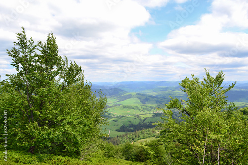 view of the Carpathian mountains on a sunny summer day, Carpathians, Ukraine