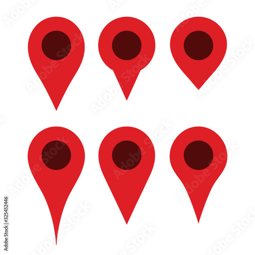 gps map marker pin flat icon illustration icon set