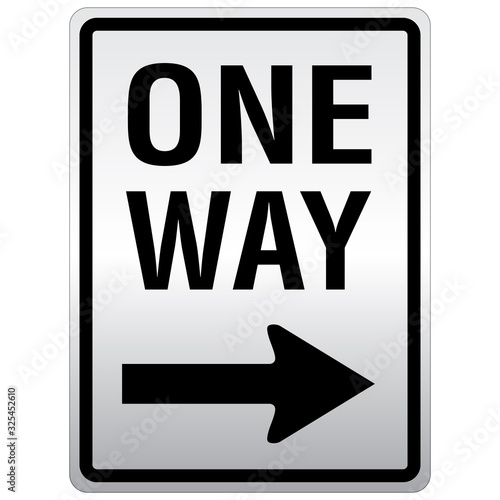 one way road sign street signage icon illustration graphic