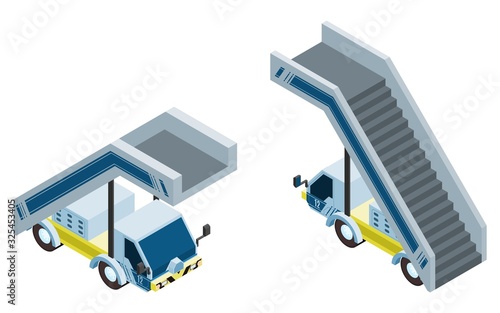 gangway aircraft machine. passenger transportation