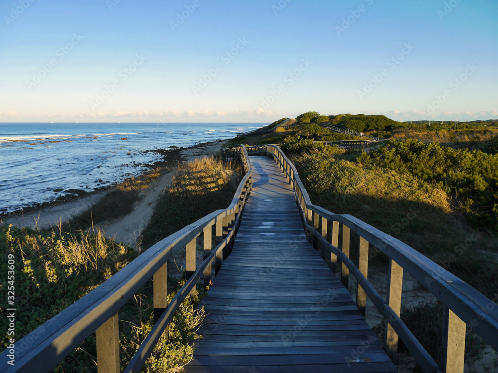 Wooden walkway on the beach - Garden Route, South Africa