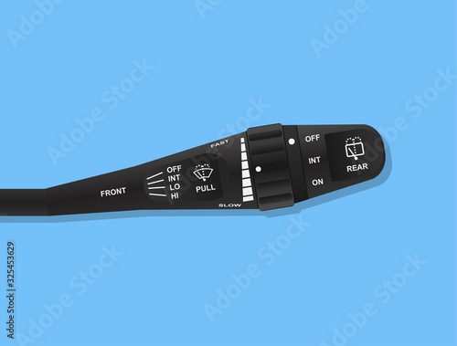 Cars Wiper and Turn Signal Switch Control Wash