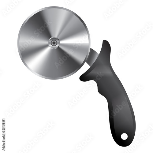 pizza cutter with handle illustration icon graphic